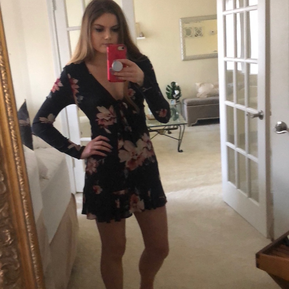 Long sleeve floral dress